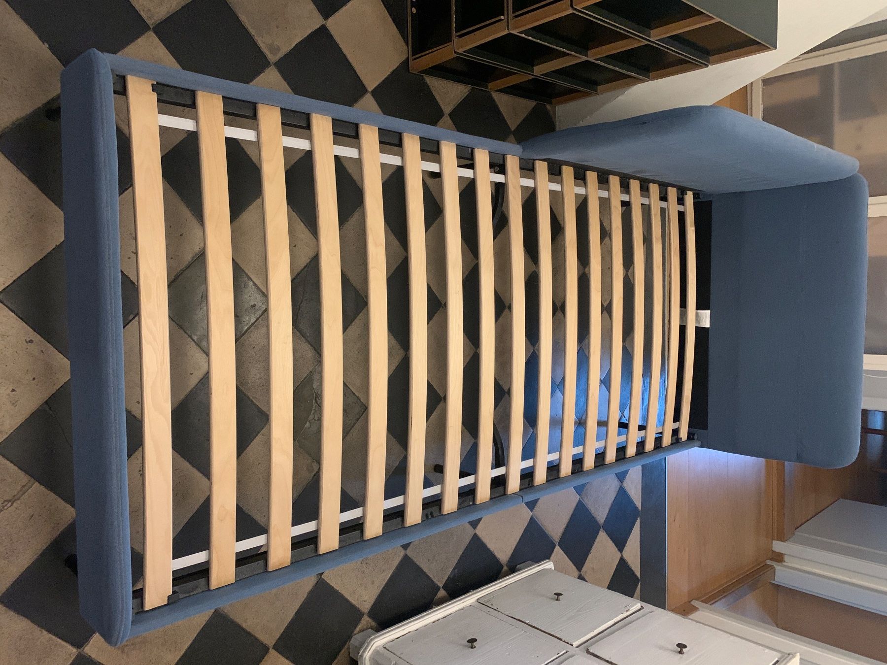 Ikea Lits: Bettgestell Ikea (Blakullen), blau – D'occasion à Zürich par Fusely