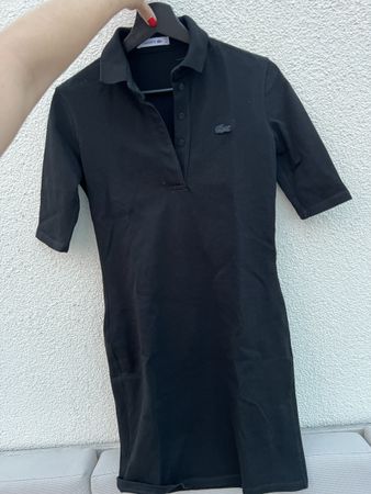 Lacoste Polo Dress Black Size 34 Good Condition