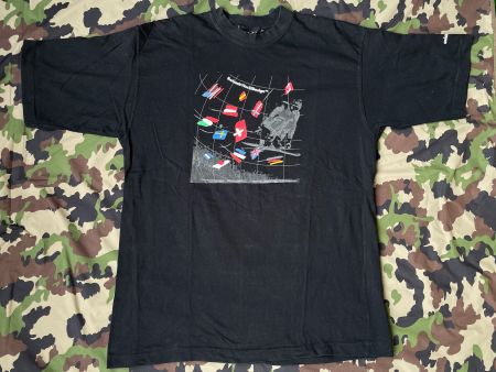 Vintage 90s T-Shirt Swissair Swiss Ski Sz L