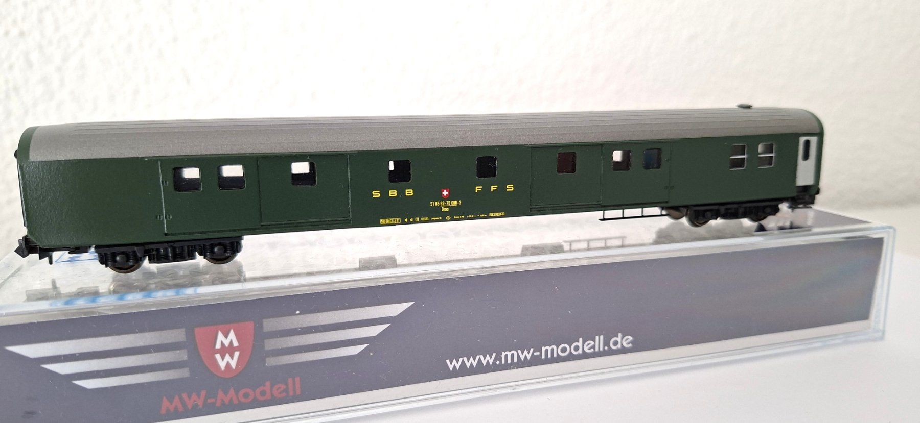 Modellini di ferrovie: MW-Modell Dms SBB RIC Packwagen N-CH-304a – Nuovo e nell'imballaggio originale da Biberist venduto da Ntrains 6