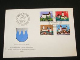 Pro Patria FDC 1979 Nr. 182 - 185 Schweizer Schlösser IV