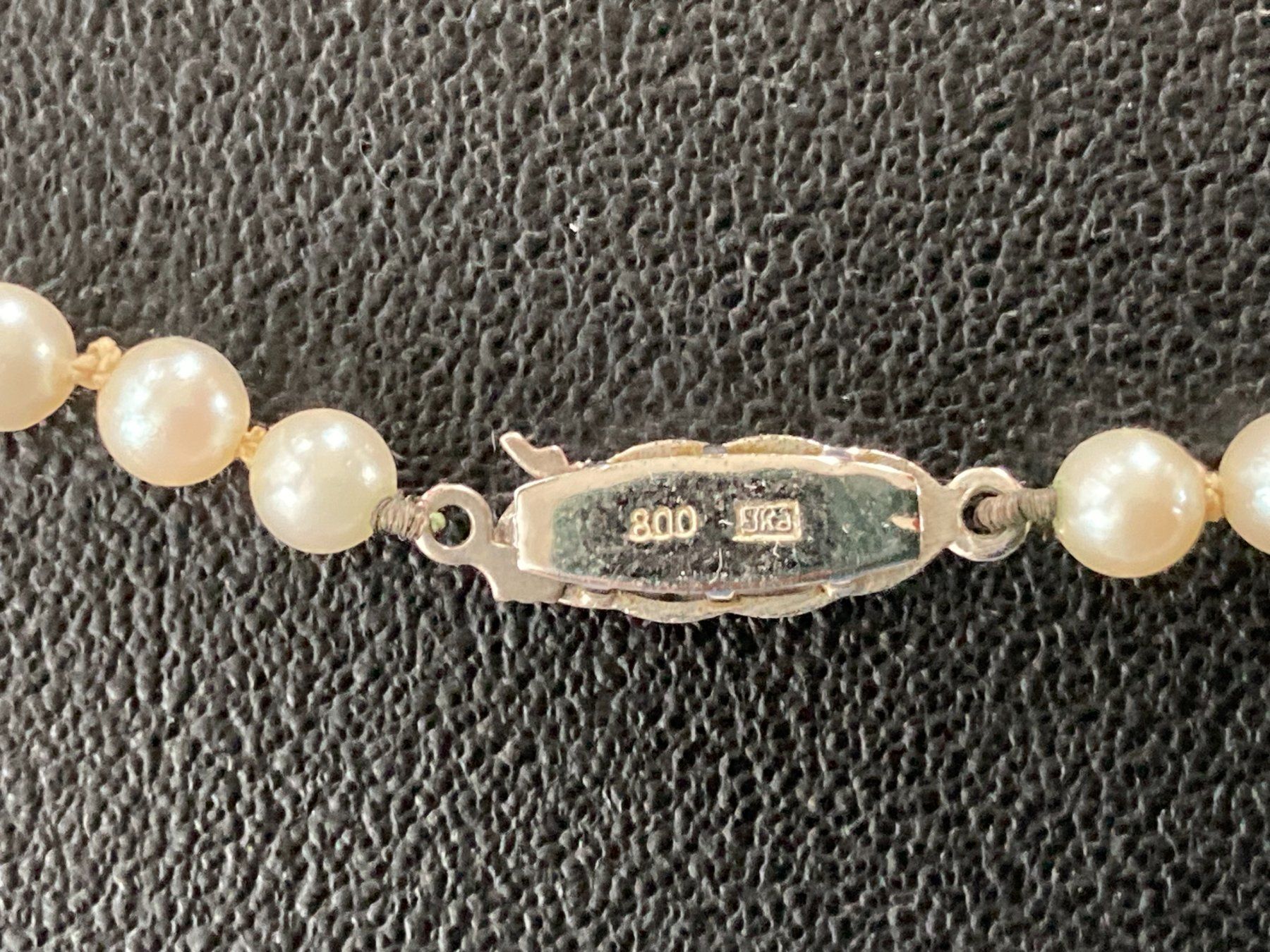 Catenine: Perlenkette  Süsswasserperlen Verschluss Silber 800 – Usato da Subingen venduto da ArtBead 3