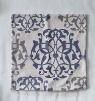 Neuer Kissen Bezug mit marineblau & grau muster, 40 x 40 cm