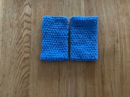 Handgestrickte Pulswärmer Amedisli Blau