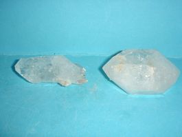 Bergkristall- Doppelender 2Stk. mit perfekten Spitzen Wallis
