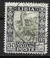 Italienisch-Libyen 1924: Römisches Segelruderschiff