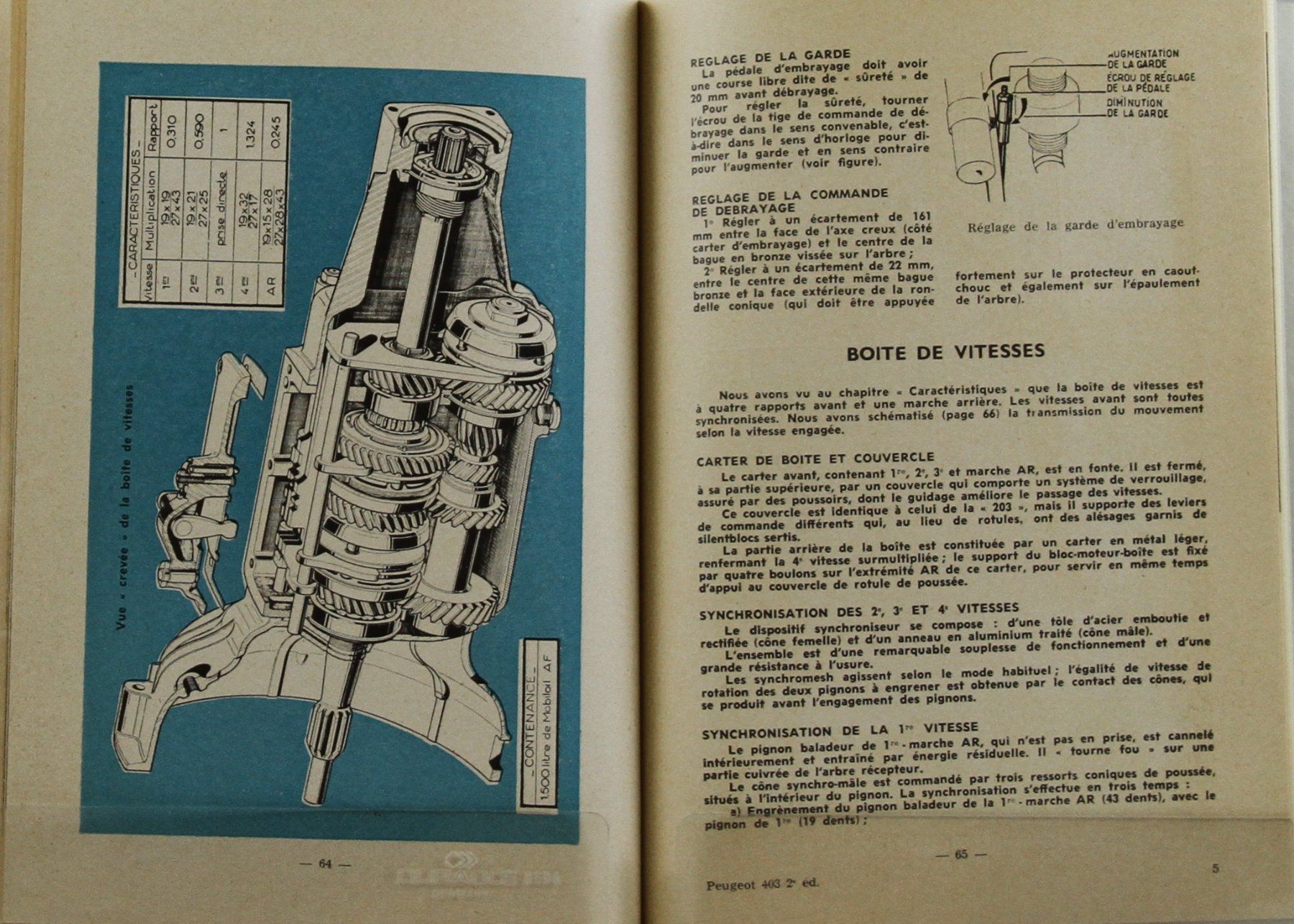 Peugeot Dokumente: ORIGINAL TECHNIK GUIDE | PEUGEOT 403 - FR – Gebraucht aus Unterägeri von GIGOLOLIT 7