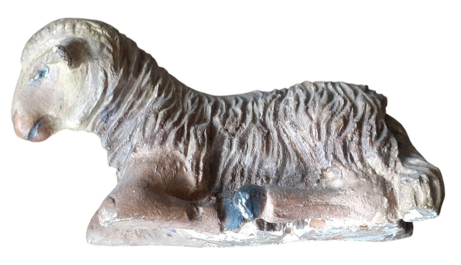 Statuette: Antike Holzfigur Krippenfigur Schaf – Usato da Mörschwil venduto da antiksalon21