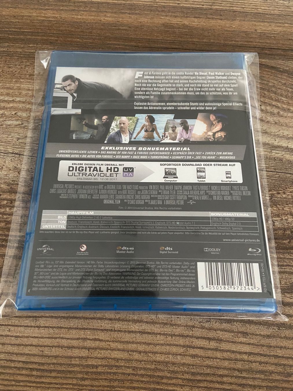 Tutti i DVDs: Fast & Furious 7 Extended Version Blu-ray Top Zustand! – Usato da Hasle LU venduto da P89erni01 1