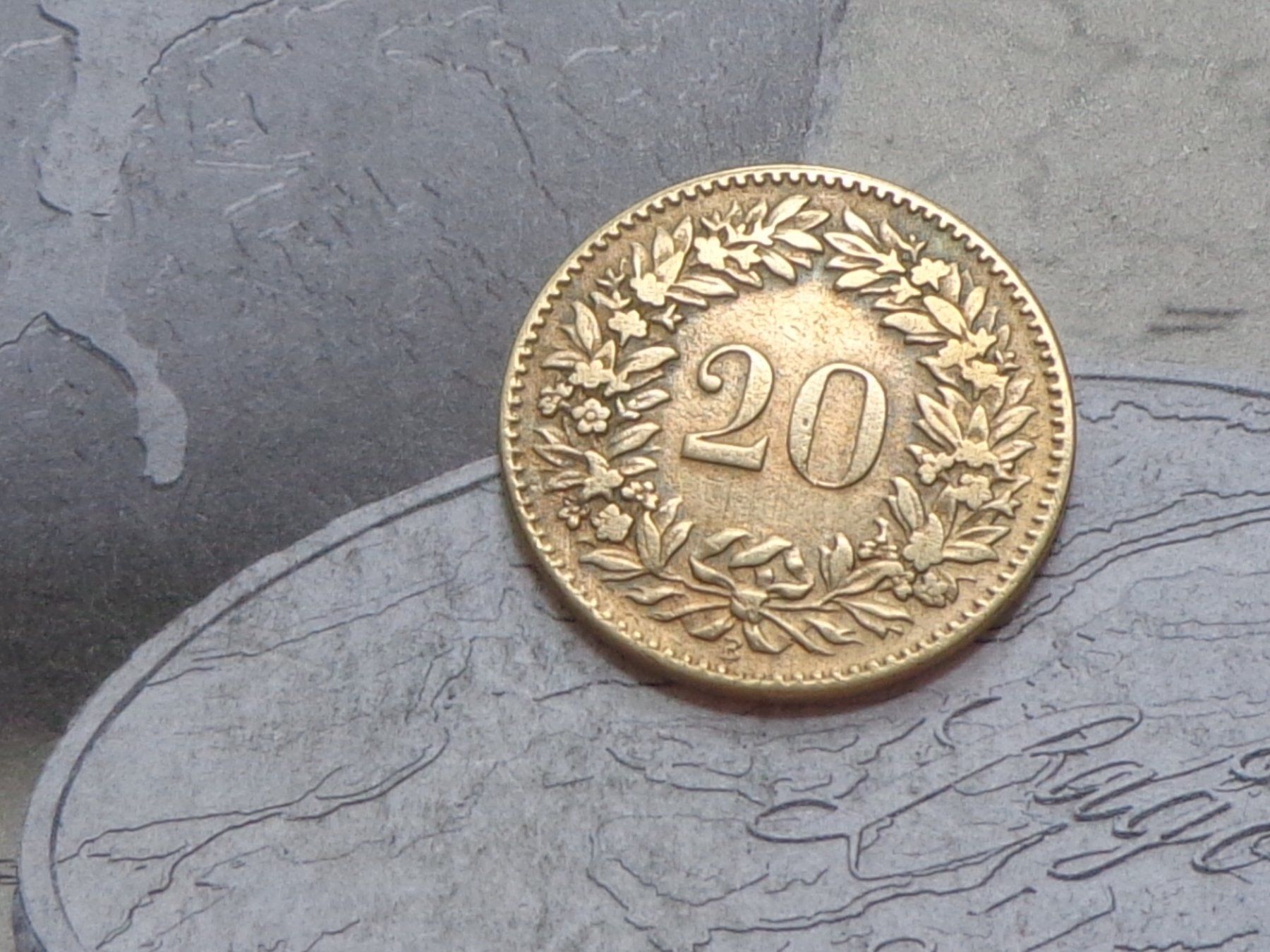 Alle Münzen: 20 cts 1858 B - (Bi) billon – Gebraucht aus Pully von UCA01 1