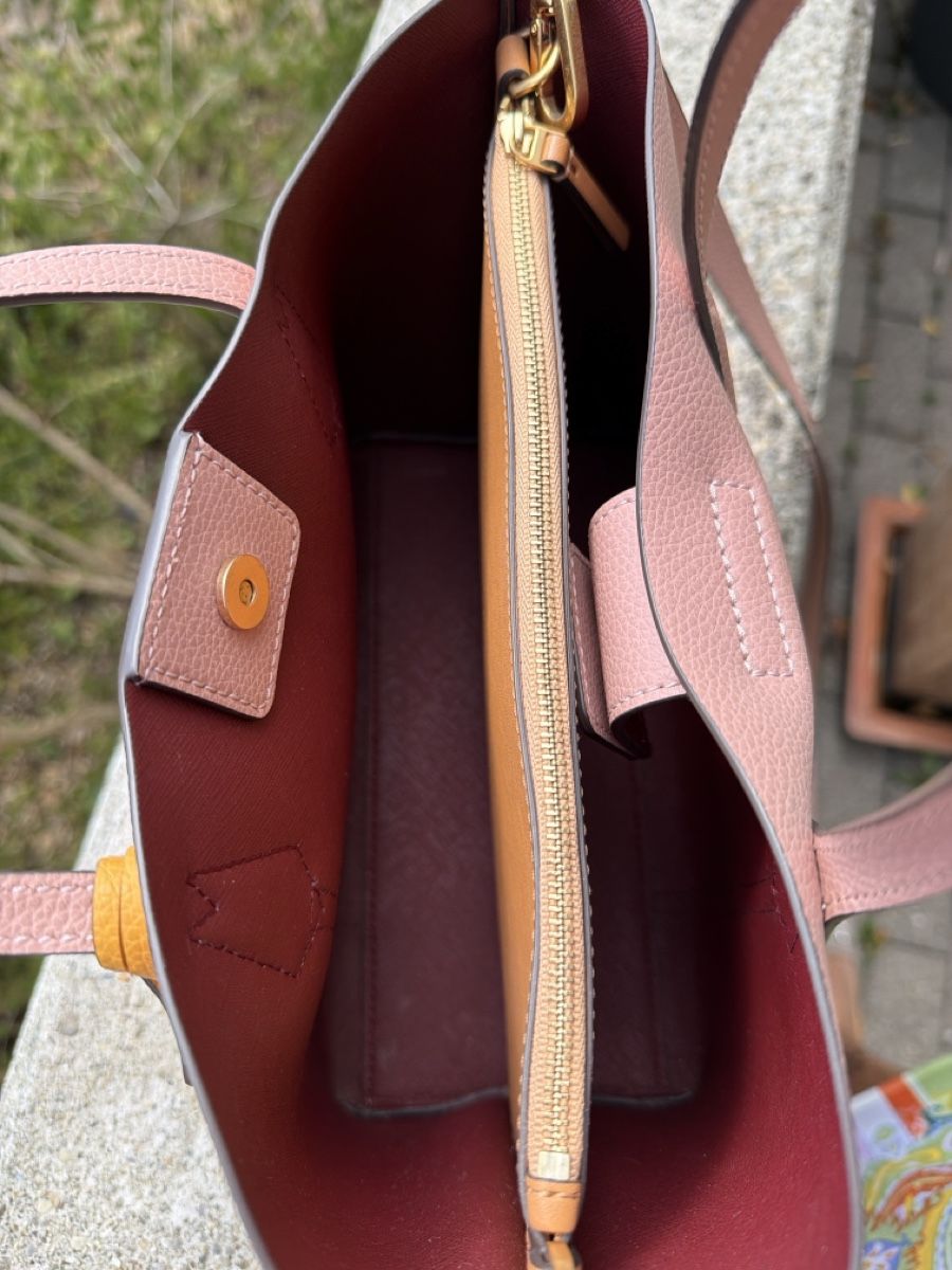 Tory Burch Borse da donna: Tory Burch Perry Small Satchel Pink Moon – Usato da Zürich venduto da bridget66 1