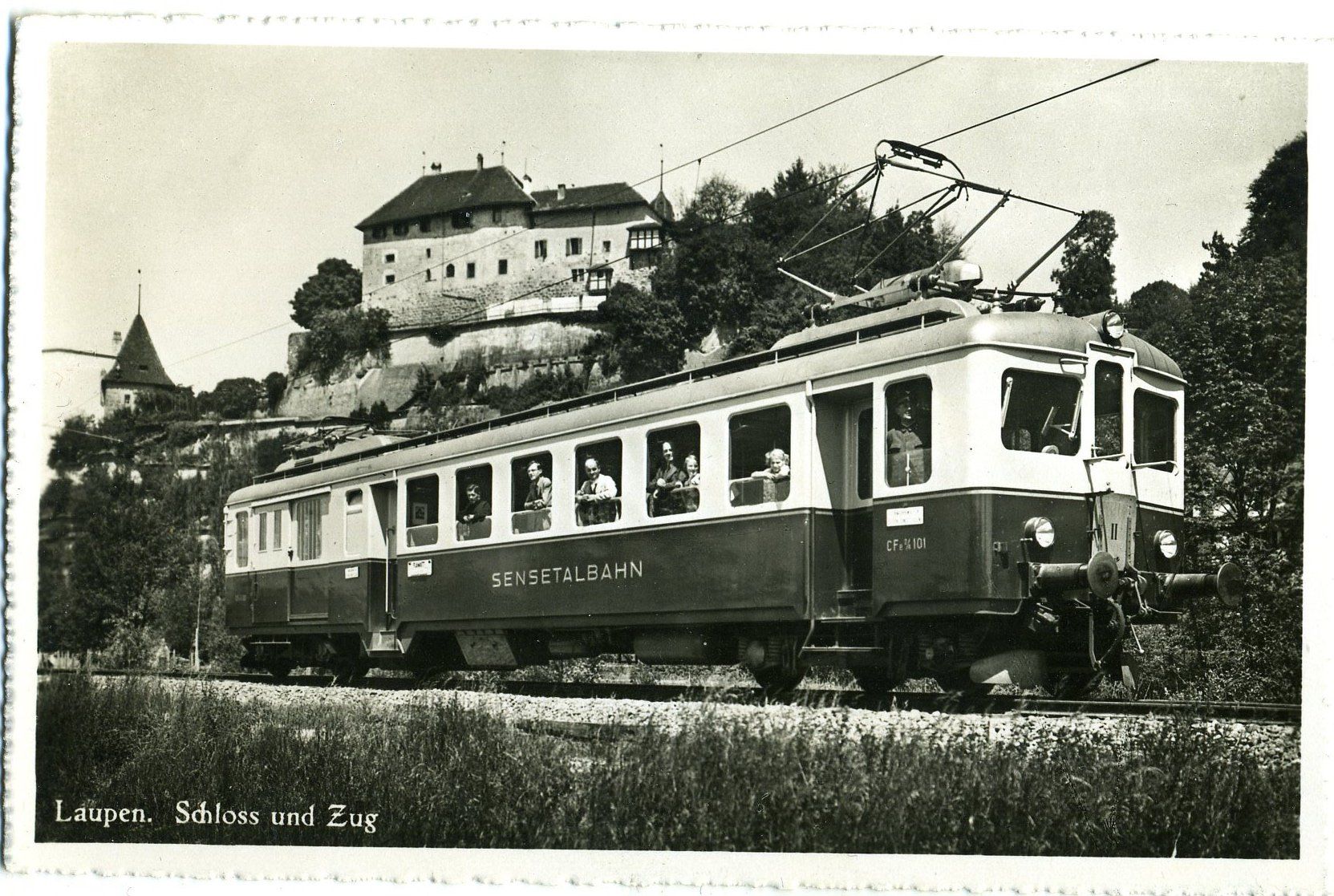 Cartoline postali: Sensetalbahn circa 1950. Laupen. – Usato da Versoix venduto da HELVETICA_1
