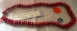 Halskette Kokus / Metall rot 60 cm.L  (ZZ1)