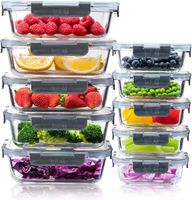 Glas Frischhaltedosen Meal Prep Set 10er auslaufsicher