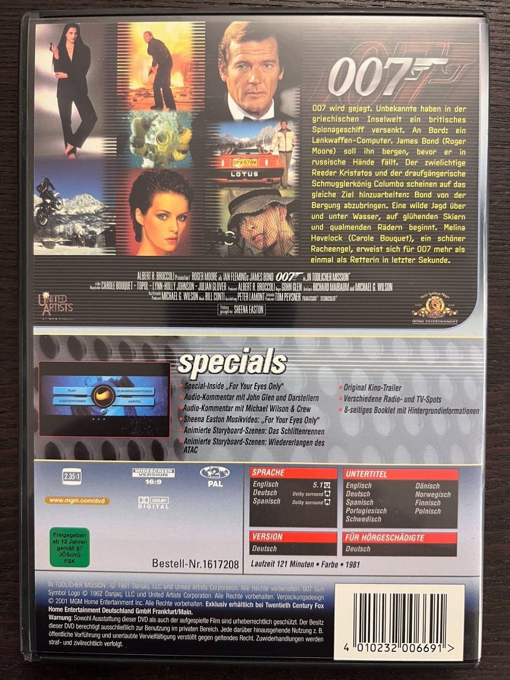 Tutti i DVDs: 007 In tödlicher Mission – Usato da Zürich venduto da FilmFreunde 1