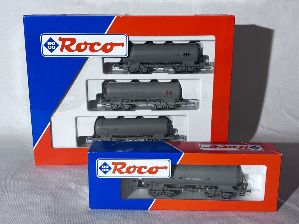 Roco 4 Uacs wagons silo BLS et CFF (Gebraucht) in Le Lieu für CHF 63 ...