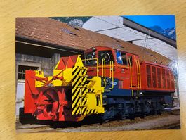 Postkarte SBB Dieselelektrische Schneeschleuder X rot m 95