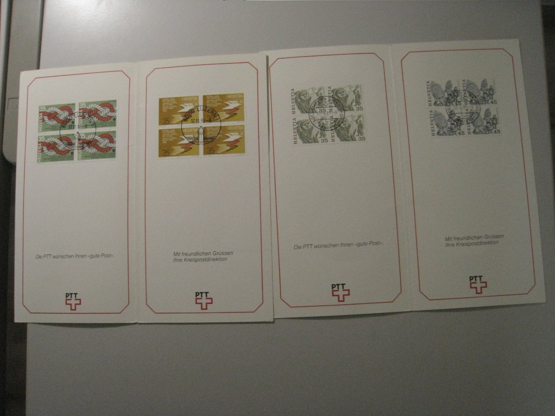 Tutti i francobolli: PTT Briefmarkenheftli Set - Schweizerische Post 1985 – Usato da Aarwangen venduto da Pinsel7890 1