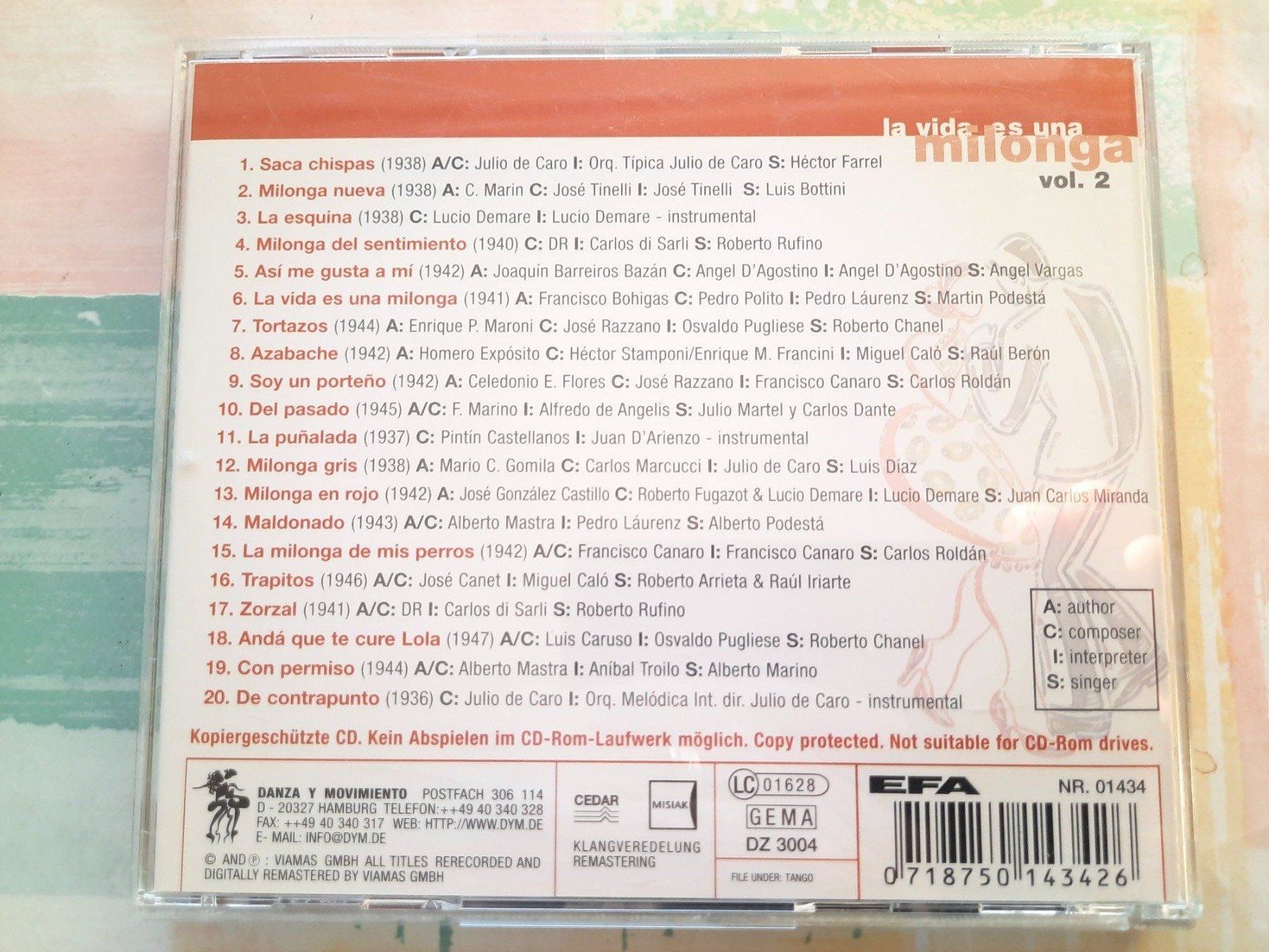 CDs: CD La Vida es un Milonga Volume 2 – Gebraucht aus Pully von bro_n52j 1