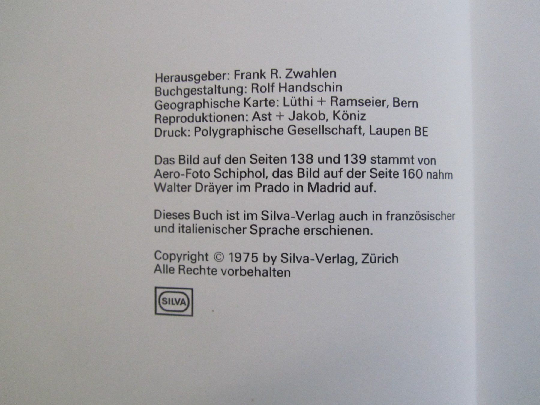 Libri: Holland - Silva Buch von 1975 – Usato da Weiningen ZH venduto da dietsch57 1