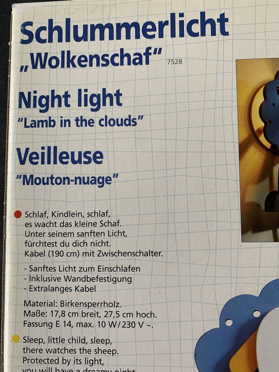 Haba Lampade: Haba Schlummerlicht – Usato da Killwangen venduto da Zermatt5 5