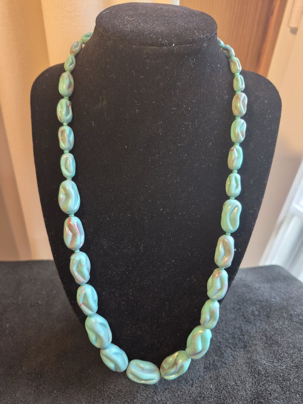 Catenine: Antike Bakelit blaue Halskette Collier, ca 1930-40 – Usato da Zürich venduto da helsan 1