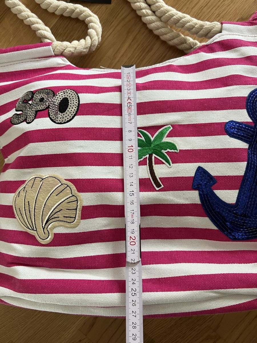 Borse da donna: Pink Striped Beach Bag - New with Tags – Nuovo (secondo la descrizione) da Zürich venduto da mit_npn7 5