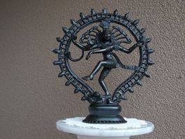 XXL 31cm Bronze *SHIVA* tanzt im Feuerrad auf Apasmara 2875g