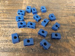 lego 3700 lot de 16 pièces Dark Blue Technic, Brick 1 x 2