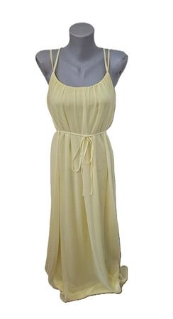 neuw. Maxi Kleid hellgelb mit Gürteli Gr. 36 Boho Hippie