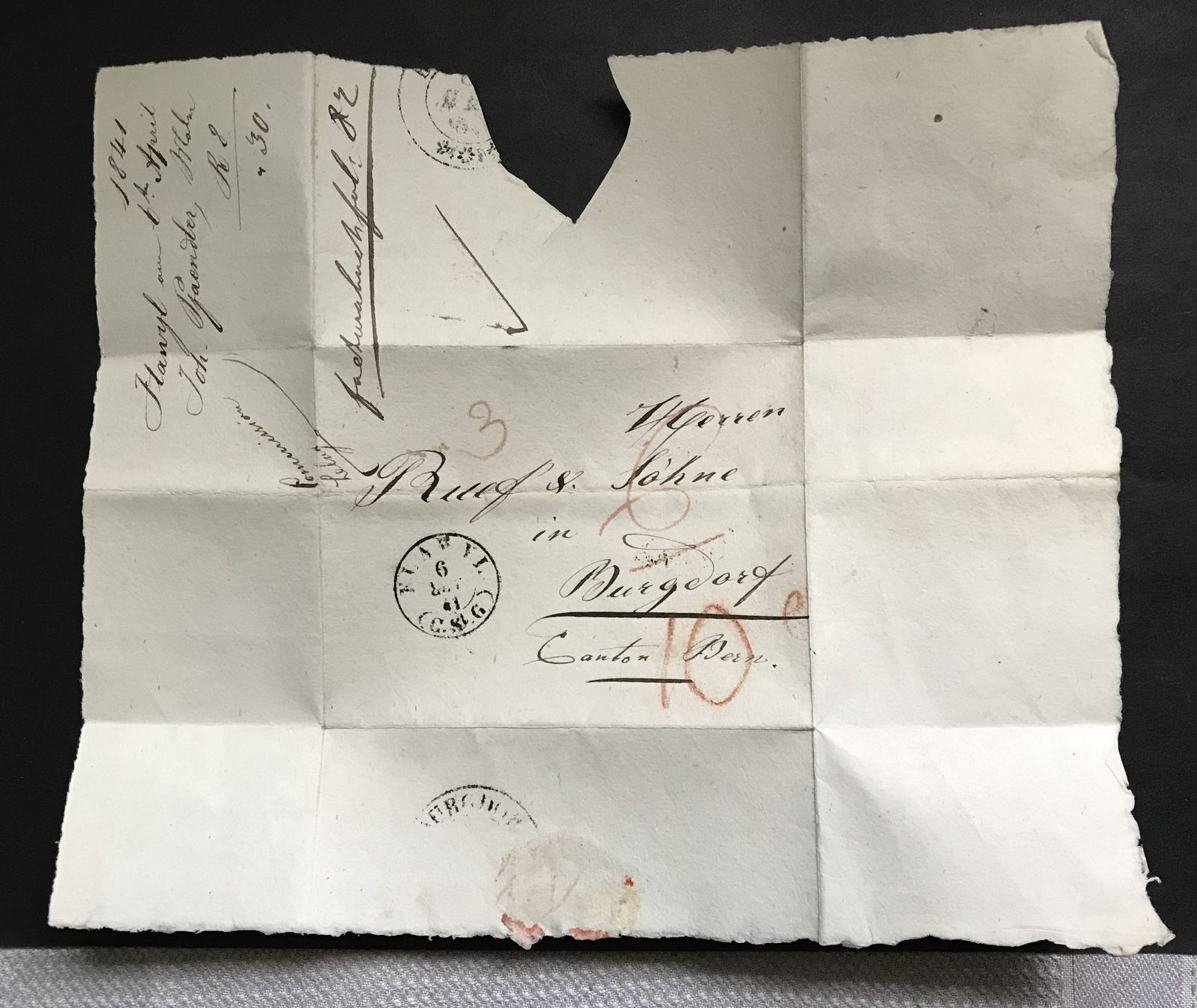 Tutti i francobolli: ANTIKER BRIEF MIT STEMPEL 1841 – Usato da Ostermundigen venduto da Kari1937 2