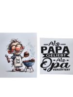 "Best Dad" Grillmeister Spruch Aufkleber für Geschenke Opa