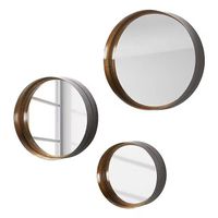 Wilton Wandspiegel-Set, 3-teilig, rund, Gold/Kupfer