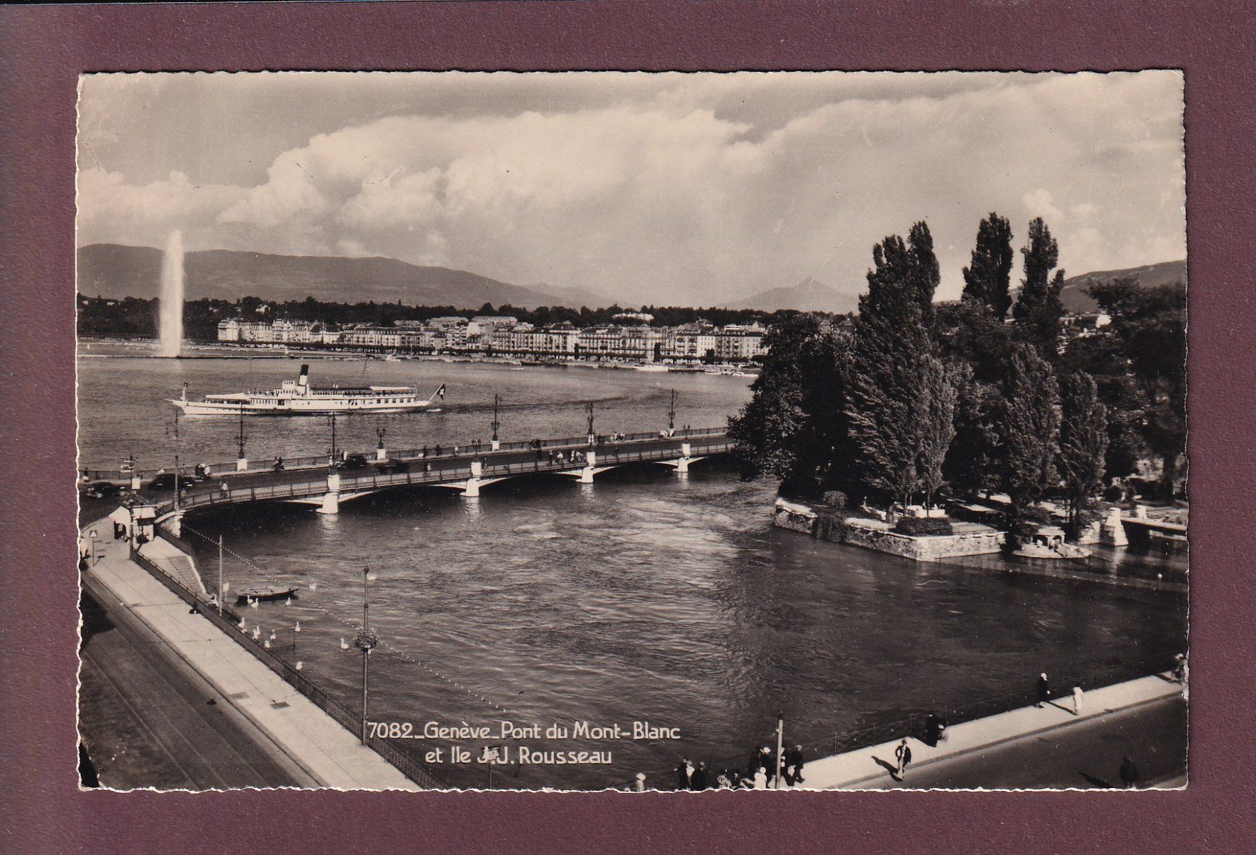 Cartoline postali: GENEVE - Île Rousseau – Usato da Pully venduto da nicecards