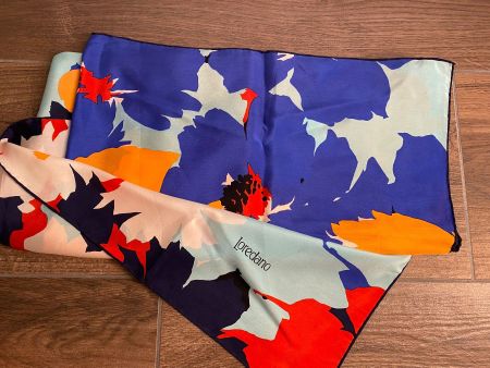 Loredano Schal / Foulard aus Seide farbig mit Blumen
