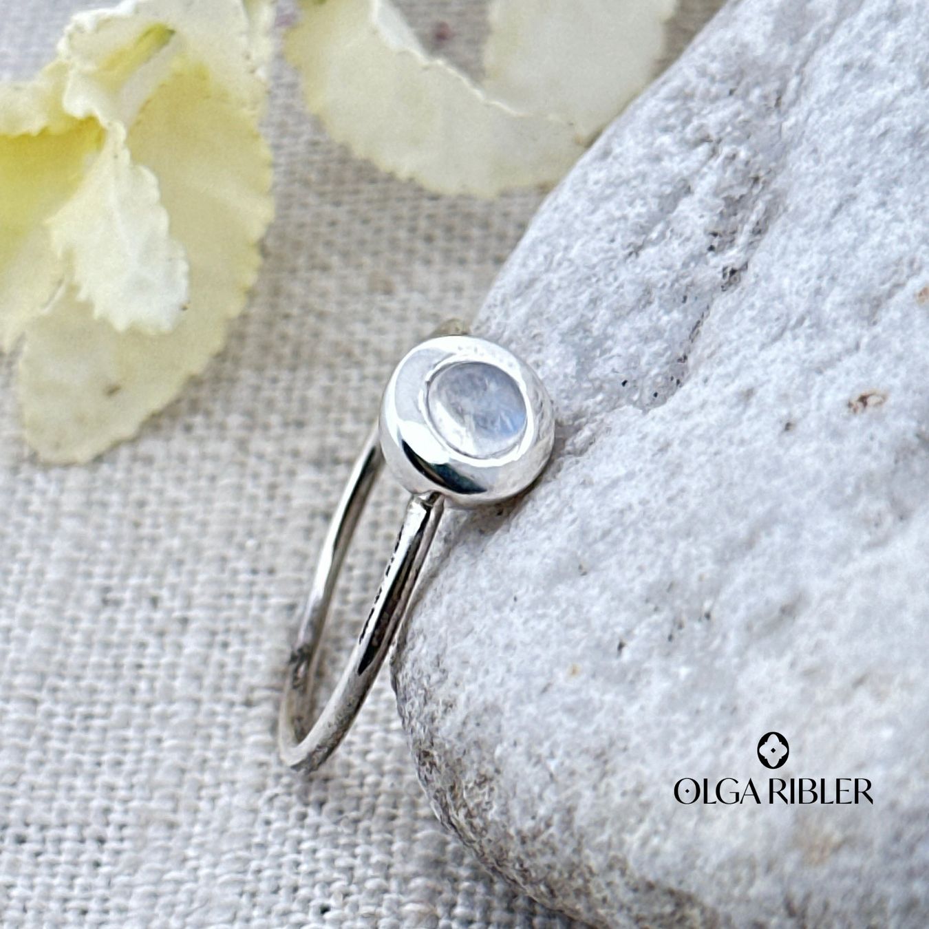 Olga Ribler Ringe: Unikate Silber Ring 925 mit Mondstein Grösse 56 – Neu (gemäss Beschreibung) aus Luzern von Schmuckoutlet 5