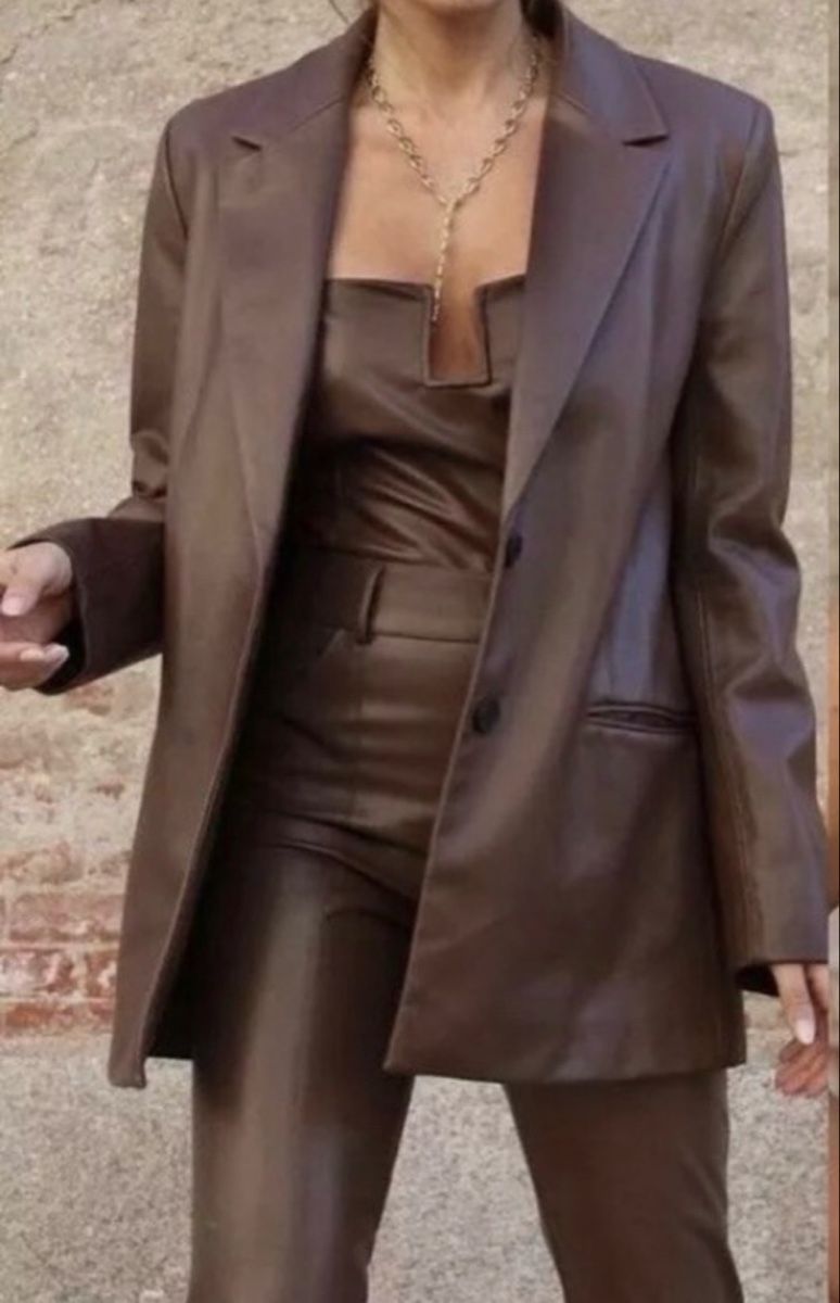 Zara Giacche: Zara Kunstleder Blazer & Top Set – Nuovo (secondo la descrizione) da Vaduz venduto da GiuliaSu