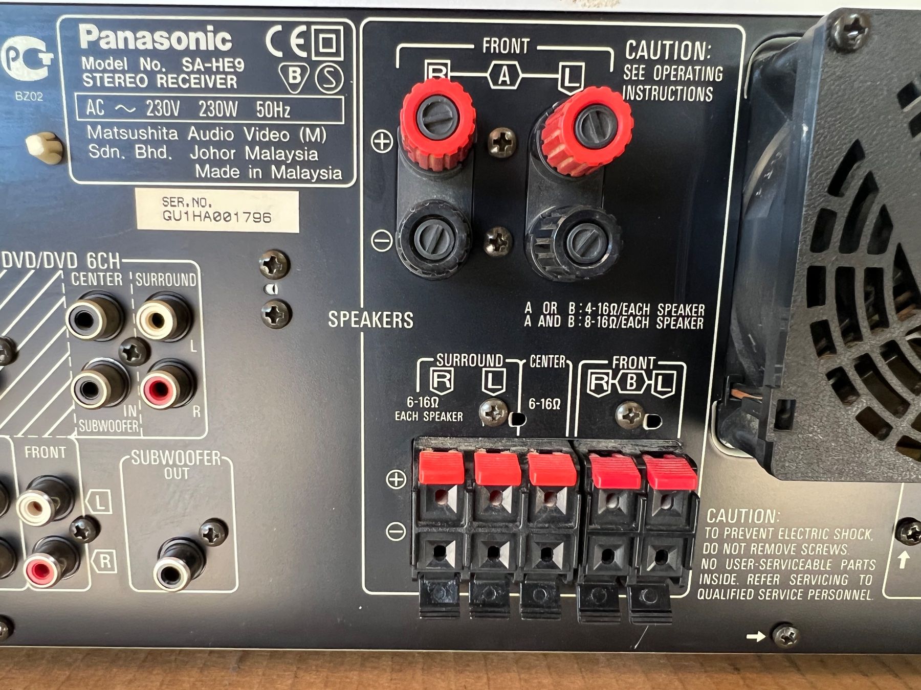 Panasonic Home Cinema: Panasonic AV Control Receiver SA-HE9 gebraucht silber – Usato da Gebenstorf venduto da Secondtronik 7