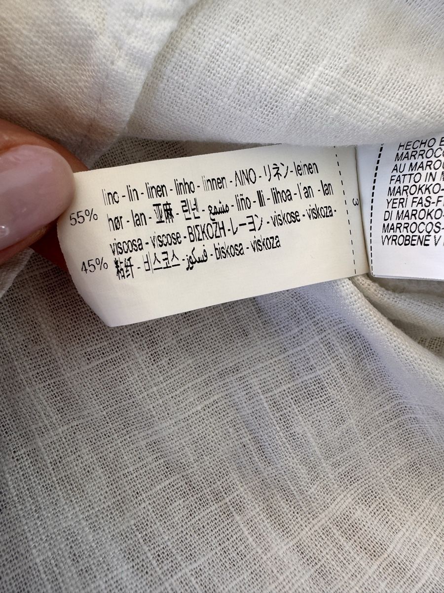 Zara Camicette: Zara Leinenhemd in Weiss Gr. S – Usato da Altendorf venduto da PiaLang 2