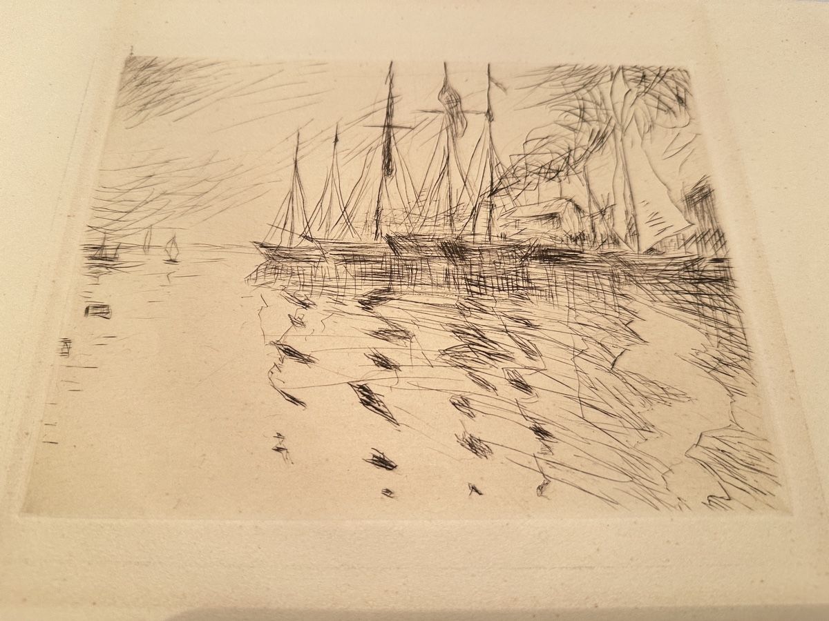 Grafica & Litografie: Originalradierung Emil Nolde "Schiffe" von 1907, – Usato da Aarburg venduto da Yula24 1