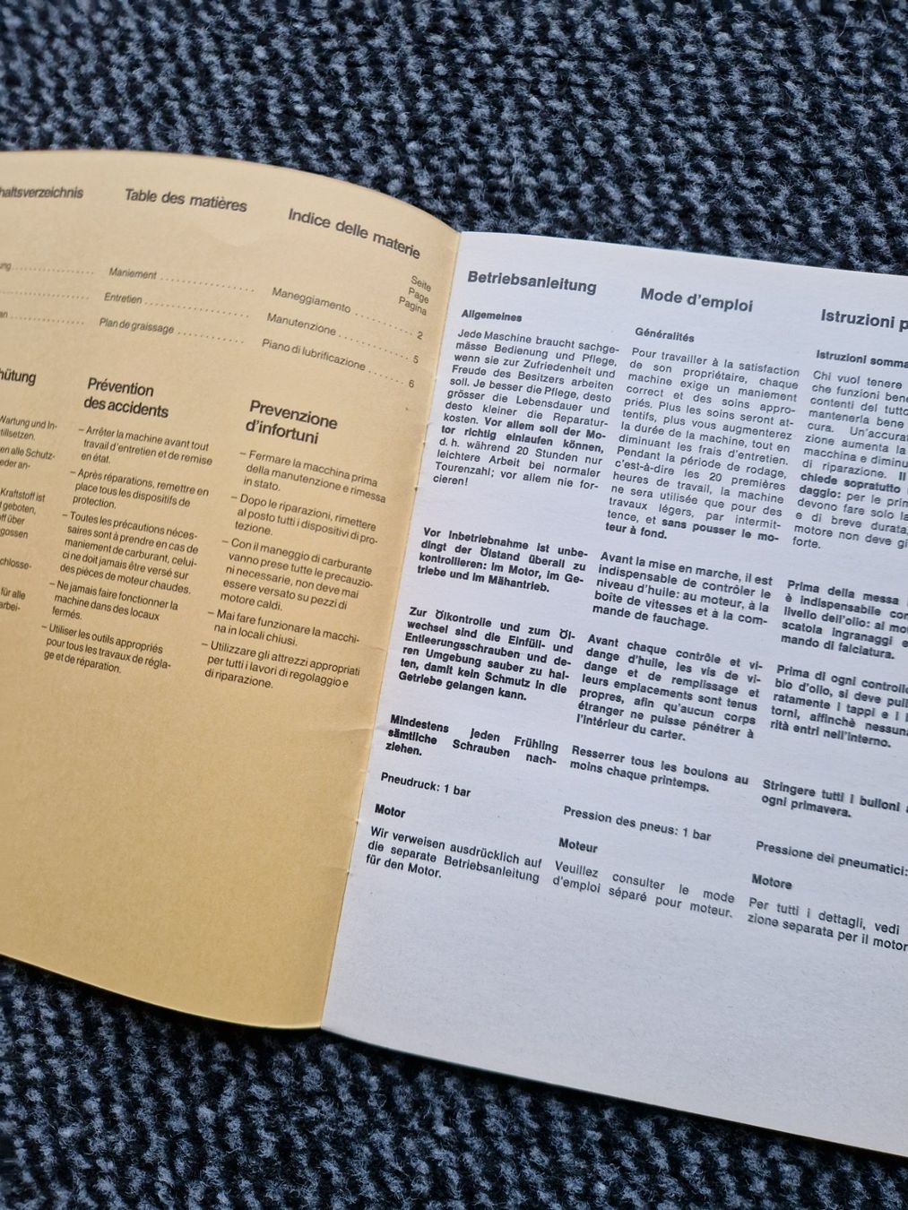 Aebi Trattori: Original Anleitung / ET-Liste Aebi Motormäher AM1 – Usato da Dürnten venduto da Bachtel84 1