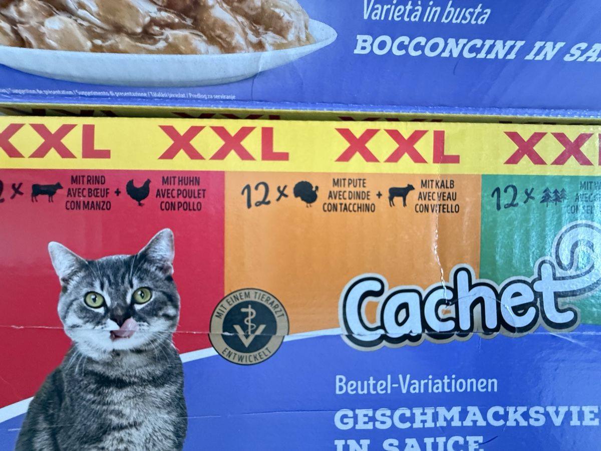Mangimi: Katzenfutter nass Cachet Beutel-Variationen XXL 94x100g – Nuovo e nell'imballaggio originale da Sursee venduto da Betlaze 2