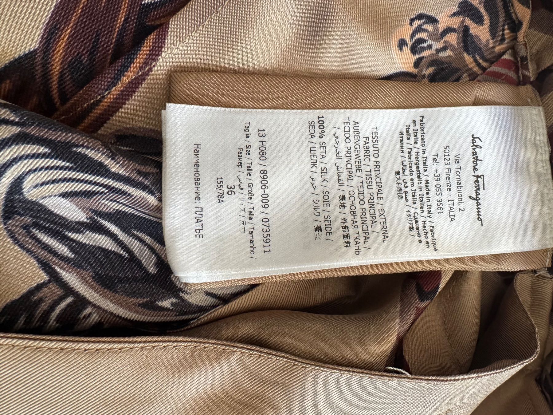 Salvatore Ferragamo Vestiti: Robe en soie Salvatore Ferragamo – Nuovo (secondo la descrizione) da Genève venduto da inf_2ggr 6