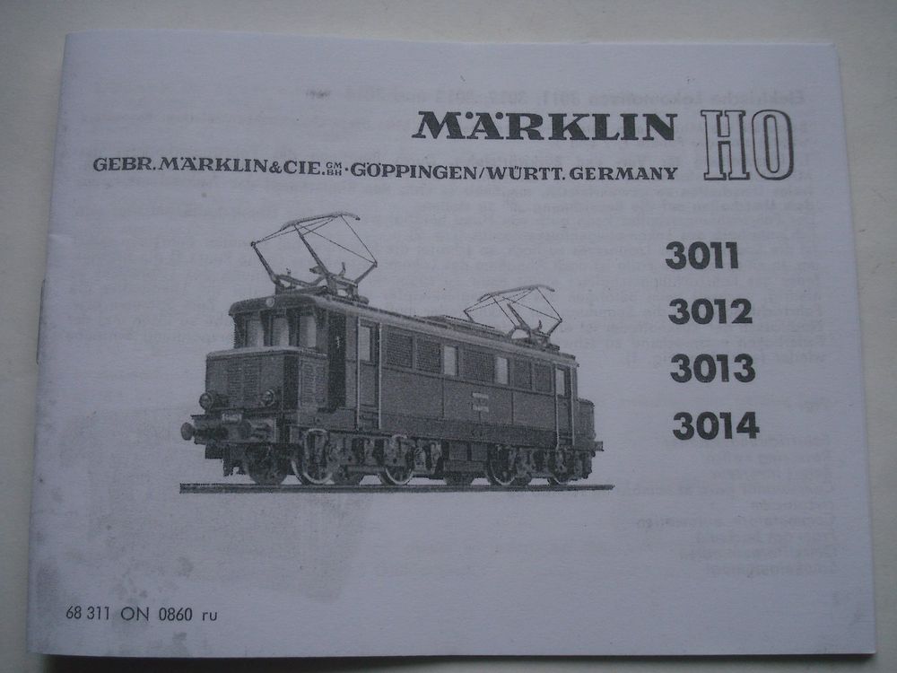 Locomotive électrique Märklin Seh800 – Verte, échelle OO, Vintage Avec Carnet