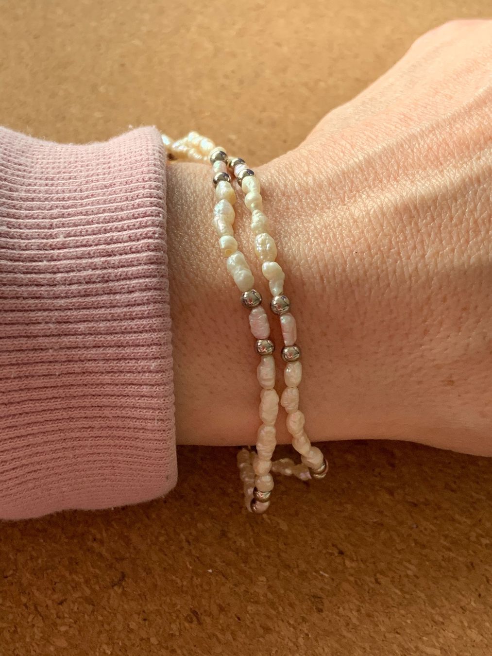 Bracciali & Braccialetti: Perlen-Armband doppelt süsswasser – Usato da Laufen venduto da Bellavitaboom 2