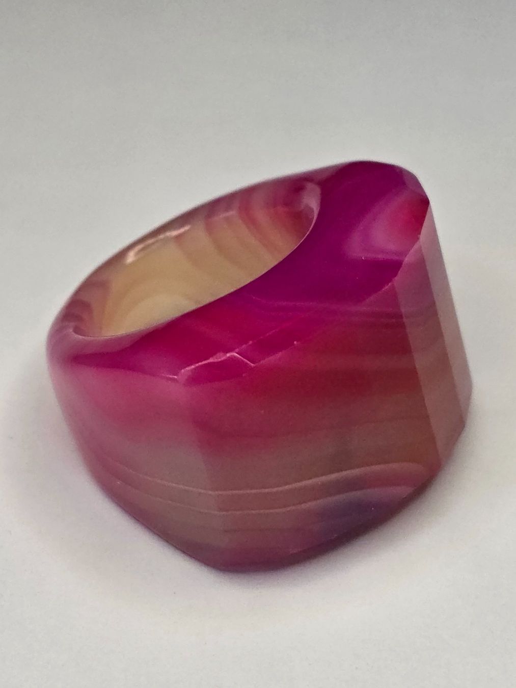 Anelli: Pink crystal Agate Fullstone Fingerring – Nuovo (secondo la descrizione) da Zürich venduto da benedikt12 3