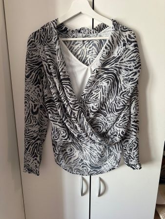 Bluse Damen H&M Zebra Muster Grösse 38 guter Zustand