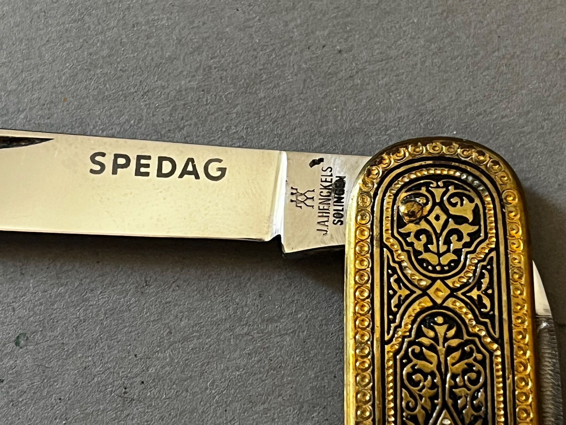 Solingen Taschenmesser: Vintage Sackmesser 81 mm - Messinggriffe - Manicureklinge – Gebraucht aus Zürich von FV.vintage 6