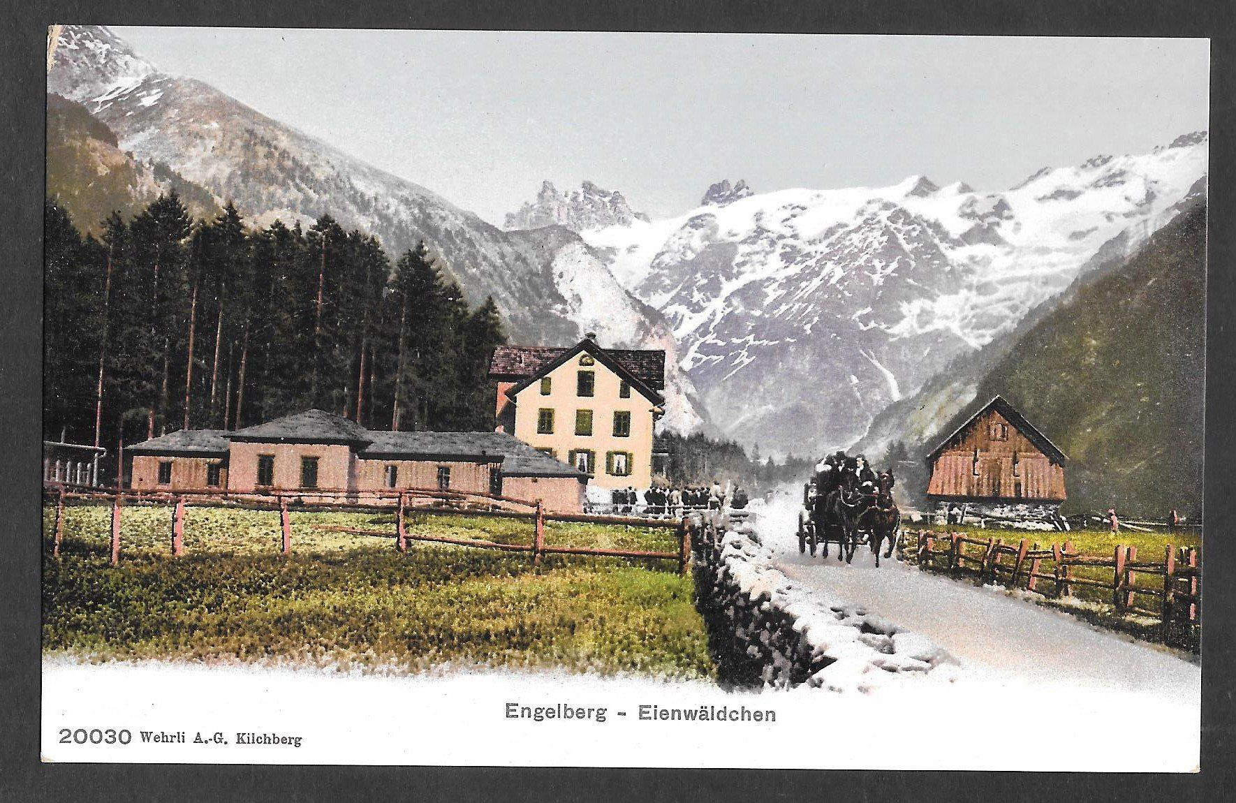 Cartes postales: Engelberg Eienwäldchen mit Postkutsche – D'occasion à Olten par clotaldi