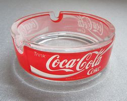 Coca Cola Aschenbecher - Coke - Marques Deposees - aus Glas